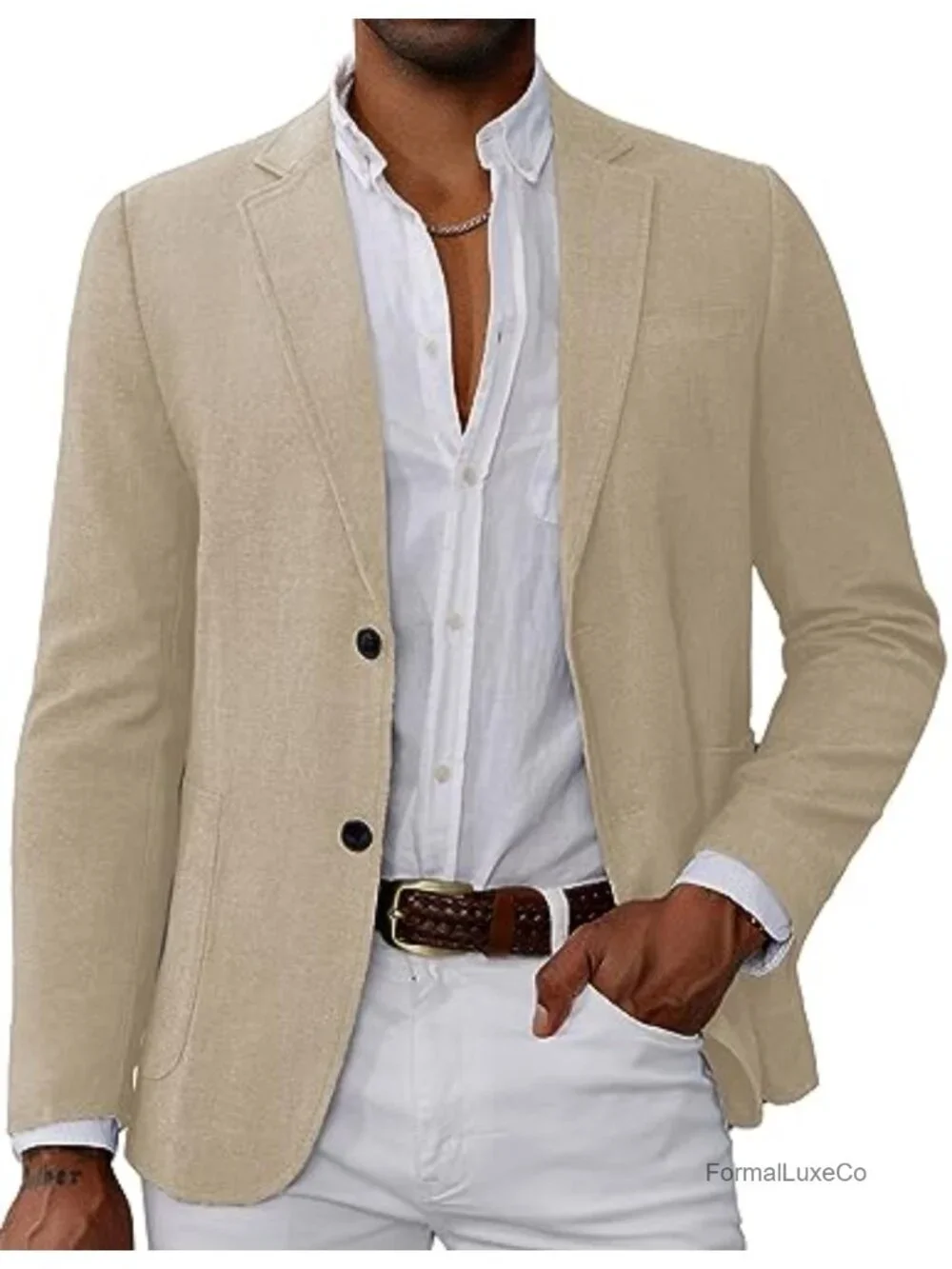 Men's Lightweight Slim Fit Blazer Sport Coat 2 Button Casual Suit Jacket